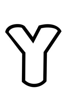 the letter y is black and white