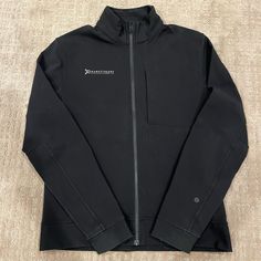 Never Worn! Excellent Condition. Featuring Orangetheory Fitness Black Midweight Athleisure Outerwear, Moisture-wicking Midweight Black Outerwear, Black Moisture-wicking Midweight Outerwear, Casual Midweight Outerwear For Workout, Black Midweight Sporty Outerwear, Orange Theory Workout, Mens Lululemon, Lululemon Athletica, Mens Jackets