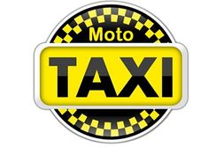 a taxi sign with the words moto taxi on it's front and side