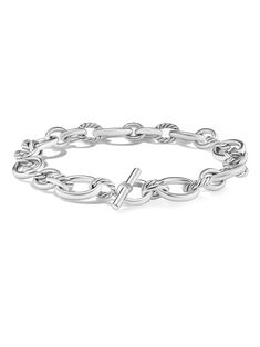 David Yurman Sterling Silver Mercer Diamond Bracelet - Farfetch Elegant Sterling Silver Bracelet With Oval Link Toggle Clasp, Silver Chain Bracelet With Toggle Clasp For Formal Occasions, Classic Silver Chain Bracelet With Toggle Clasp, Luxury White Gold Jewelry With Toggle Clasp, Sterling Silver Bracelet With Toggle Clasp For Formal Occasions, Elegant Round Sterling Silver Bracelet With Toggle Clasp, Elegant Sterling Silver Clasp Chain Bracelet, Elegant Oval Link Chain Bracelet With Sterling Silver Clasp, Classic Silver Jewelry With Toggle Clasp