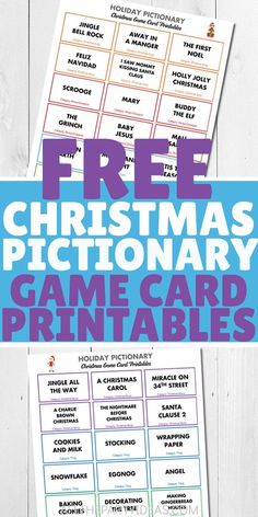 a printable christmas game card with the words free