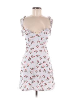 PrettyLittleThing Casual Dress Size: 6 White Dresses - used. 95% POLYESTER, 5% ELASTANE, Mini, Square, Floral, Short, Sleeveless | PrettyLittleThing Casual Dress: White Floral Dresses - Size 6 White Floral Print V-neck Summer Dress, White Floral Print Mini V-neck Dress, Red Floral Print Sleeveless Mini Dress, Red Floral Print V-neck Sleeveless Dress, Red Floral Print V-neck Mini Dress, Casual White Dress, White Floral Dress, Casual Dresses For Women, Casual Dress