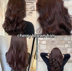 ifakesoul Cherry Brown Hair, Brown Hair Looks, Cherry Brown, Brown Hair Inspo, Hairstyles For Layered Hair, Hair Color Auburn