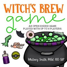 a book cover for witch's brew game an open - ended game played with up to 6 players