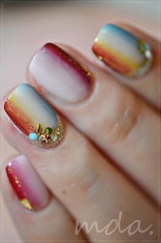 #nail #nails #nailart Colorful Nail, Her Nails, Nail Stuff, Nails Polish, Get Nails, Cute Nail Art, Hot Nails, Fabulous Nails, Beautiful Nail Art