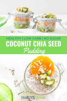 healthy low carb no sugar coconut chia seed pudding