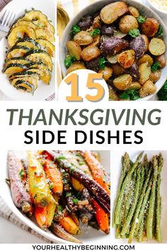 15 thanksgiving side dishes with text overlay