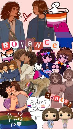 the collage shows many different people and cats