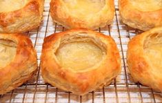 baked pastries cooling on a wire rack