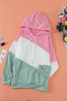 Colorblock Drawstring Hoodie Pullover Designs, Drawstring Hoodie, Nike Jacket, Color Blocking, Rain Jacket, Comfort Fit, Fall Winter, Athletic Jacket, Sleeve Length