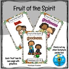 fruit of the spirit posters for children to use on their classroom's bulletin boards