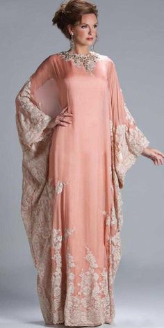 Elegant Dubai Chiffon Jewel Neckline Sheath Kaftan Evening Dresses with Lace Appliques Baju Kahwin, Muslim Evening Dresses, Dubai Abaya, Afrikaanse Mode, Plus Size Formal, Coral Lace, Hijabi Fashion, Islamic Fashion, Muslimah Fashion