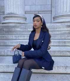 Off Duty Princess, Samira Ahmed Outfits, Outfits With Long Skirts Black Women, Aesthetic Lawyer Outfits, Black Woman Corporate Aesthetic, Bougie Outfits Black Women, Winter Graduation Outfit College Classy, Lawyer Aesthetic Outfit, Hyper Feminine Outfits Black Women