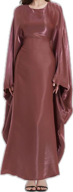 Kaftan Set, Modest Neckline, Dark Rose, S Models, Shoulder Sleeve, Two Piece, Long Sleeve, Color