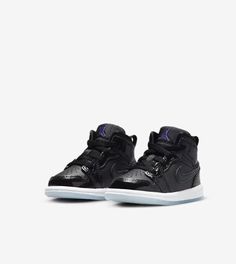 Jordans 1, Baby Jordans, Space Jam, Newest Jordans, Air Jordan 1 Mid, Jordan 1 Mid, Toddler Sizes, Air Jordan 1, Dark Black