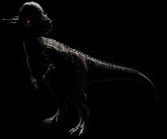 an image of a dinosaur in the dark