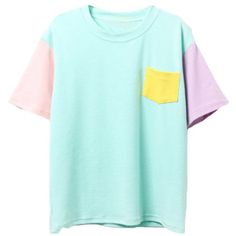 Pastel Combo T-Shirt boogzel apparel free shipping Pastel Tops, Aesthetic Outfits Vintage, Color Block Shirts, Streetwear Essentials, Hipster Mens Fashion, Y2k Aesthetic Outfits, Y2k Outfits, Blue Tee, Blue T Shirt