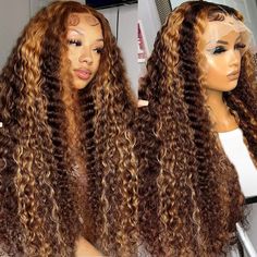 Product Features Item: Human Hair Balayage Highlights Wig Deep Wave Transparent Lace Front Wig Hair Material: 100% Virgin Human Hair Wigs Hair Color: #P4/27(Different light, may have a little chromatic aberration) Length: 8Inches-30Inches, Healthy and Thick Lace Wig Type: Transparent lace Density: 150-180% (If need higher density, please contact customer service) Cap Size: 22-22.5 inches. Adjustable SHIPPING & RETURNS SERVICES Shipping: Your goods will be shipped within 24-48 hours, we know you Curly Highlights, Brown Hair With Blonde, Hair With Blonde Highlights, Long Human Hair Wigs, Silver Grey Hair, Brown Hair With Blonde Highlights, Brazilian Remy Hair, Honey Hair