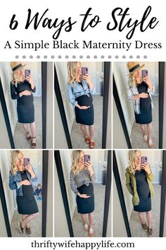 Outfits Leggins, Fitted Maternity Dress, Maternity Clothes Summer, Maternity Black Dress, Spring Maternity