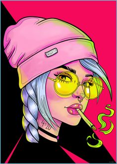 Neon Character Design, Hipster Drawing, Trippy Cartoon, Retro Kunst, Pop Art Girl, Dope Cartoon Art, Dope Art