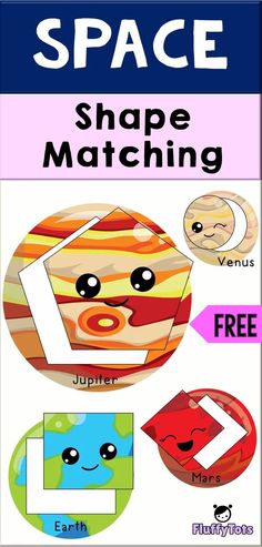 the space shape matching game is available for kids