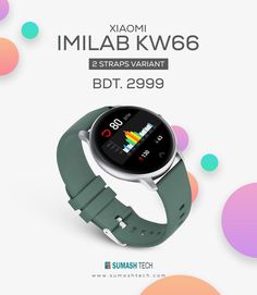 an advertisement for the upcoming smart watch, which is available in various colors and sizes