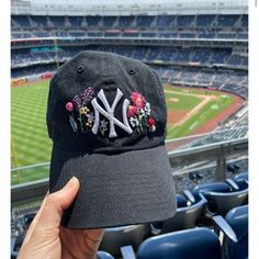 Wash Cotton Baseball Cap Large Hand Embroidered Flower Hat | Etsy Hand Embroidered Flower, Summer Cap, Flower Hat, Flower Hats, Baseball Hat, Embroidered Flowers, Trucker Cap, Hand Embroidered, Baseball Cap