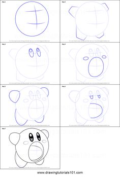 how to draw a cartoon pig with four different angles and the same shape as it looks