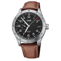 Oris 01 748 7756 4064-07 5 22 07LC Men's Big Crown Black Automatic Watch Oris Big Crown, Big Crown, Crown Black, Best Watches For Men, Mens Watches Black, G Shock Watches, Patek Philippe Nautilus, Watches Unique, Brown Leather Strap