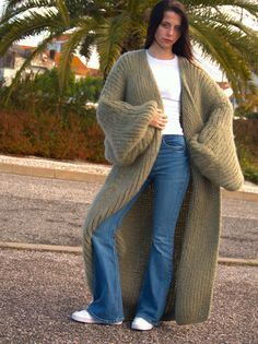 HandKnitted Long hair Mohair Coat Size : One size This marvelous Coat is made with the extra soft and silky yarn produced in Italy Measurements: Body length: 138cm  54,3" Chest width: 70cm  27,6" Sleeve length   from the neck: 85cm  33,5" PLEASE VISIT MY PROFESSIONAL WEBSITE Lanaknittings.com ON MY WEBSITE YOU CAN BUY THIS ITEM AT THE BEST PRICE!! Lana Mohair Coat, Boho Whimsical, Mohair Cardigan, Cozy Cardigan, Whimsical Fashion, Long Knit, Mohair Sweater, Fashion Mistakes, Professional Website