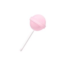 a pink lollipop on a white background