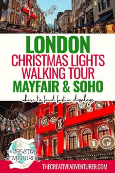 the london christmas lights walking tour may fair and soho is on display in this poster