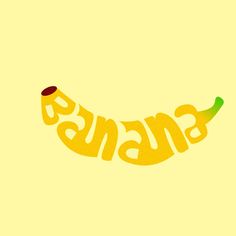 a banana with the word bananas written on it