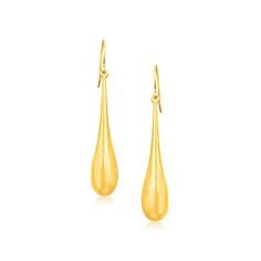 Buy LOVCIA Luxury Classic 14k Yellow Gold Satin-Finish Drop Earrings Dramatic Earrings, Gold Satin, French Wire, Fine Earrings, Online Earrings, Bridal Earrings, Earring Gifts, Satin Finish, Diamond Engagement