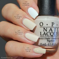 Ivory Nails, Opi Nail Polish Colors, Natural Looking Nails, Neutral Nail Polish, White Gel Nails, Opi Gel Nails, Opi Nail Colors, Buff Nails