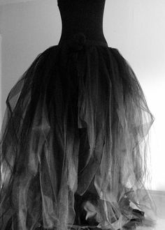 Black Tulle Skirt Halloween Goth Steampunk Witch Cosplay all Long Black Tulle Skirt, Tutu En Tulle, Black Tulle Skirt, Dress Queen, Goth Steampunk, Witch Cosplay, Black Striped Shirt, Halloween Goth, Tulle Skirt Black