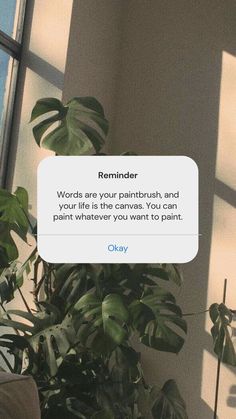 the text reads reminder words are your paintbrush, and you can't paint whatever you want to paint