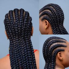 Big Cornrow Braids, Braiding Ideas, Cornrows Natural Hair, Hairstyles For Black Hair, Kid Hair, Big Box Braids Hairstyles, Braided Cornrow Hairstyles