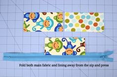 two pieces of fabric with monkeys on them, one is blue and the other is yellow