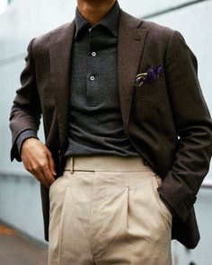 Herren Style, Mens Fashion Inspiration, Fashion Suits For Men, Polo Style, Outfit Combinations, Business Casual Outfits