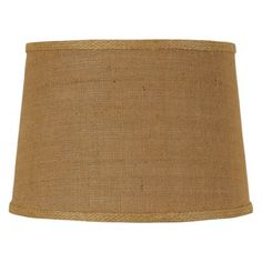 a beige lamp shade on a white background