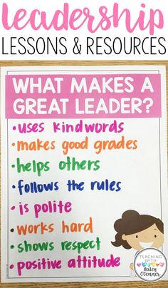 a poster with the words, what makes a great leader? and an image of a woman