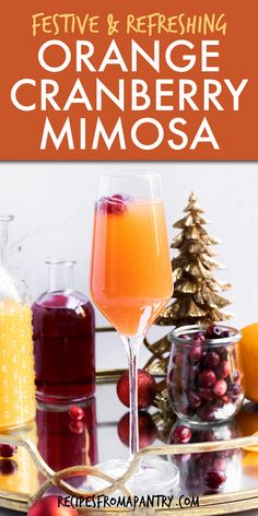 festive and refreshing orange cranberry mimosa is the perfect way to celebrate this holiday season