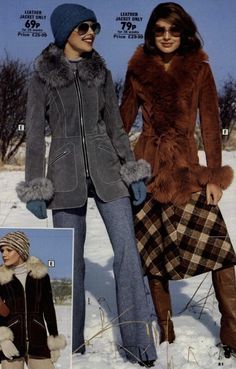 Fashion Inspo Pear Shape, 70s Uk Fashion, 70s Miami Fashion, 1970s Winter Fashion Women, 70s Winter Dress, Winter In The 70s, 70s Fashion Archive, 70s Fashion Autumn, 60s Winter Aesthetic