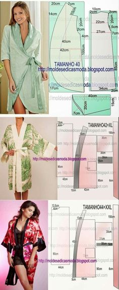 the instructions for how to make a kimono in three easy steps with pictures and text below