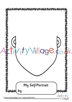 an activity book for children to learn self portrait