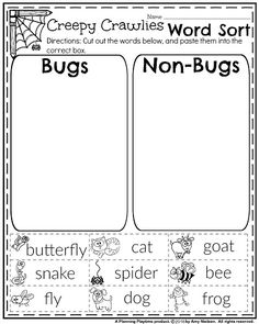 a printable worksheet with words and pictures