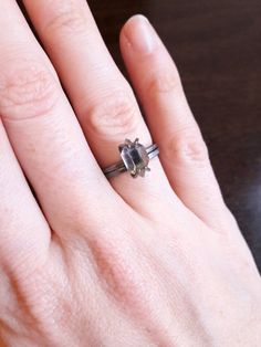 Herkimer Diamond and Oxidized Silver Ring Set - Blackened Silver Ring - Crystal Wedding Ring Sets - Goth Engagement, Goth Engagement Rings, Raw Stone Rings, Crystal Wedding Ring, Rings Goth, Crystal Engagement Rings, Oxidized Silver Rings, Raw Stone Ring, Princess Ring