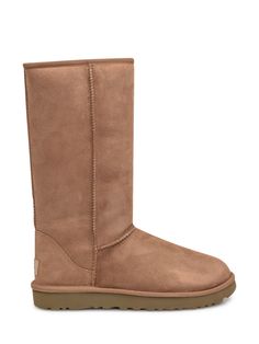 Beige suede high boot. Slip-on. Sheepskin lining. Logo patch at heel.Composition: Outside:, 100% Leather Lining:, 100% Leather Sole:, 100% Rubber Heel Reference, Ugg Shoes Women, Ugg Boots Tall, Ugg Classic Tall, Tom Ford Handbags, Tall Brown Boots, Margiela Shoes, Ugg Classic Short, Womens Ugg Boots