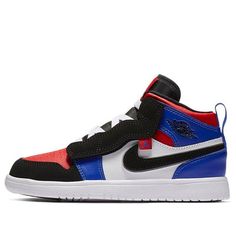 (KIDS) Air Jordan 1 MID ALT Shoes Black/Green/Purple AR6351-124 (AJ1/SNKR/Retro/Mid Top/Basketball) Alt Shoes, Mid Top, Air Jordan 1 Mid, Jordan 1 Mid, Air Jordan 1, Shoes Black, Green And Purple, Jordan 1, Black Green